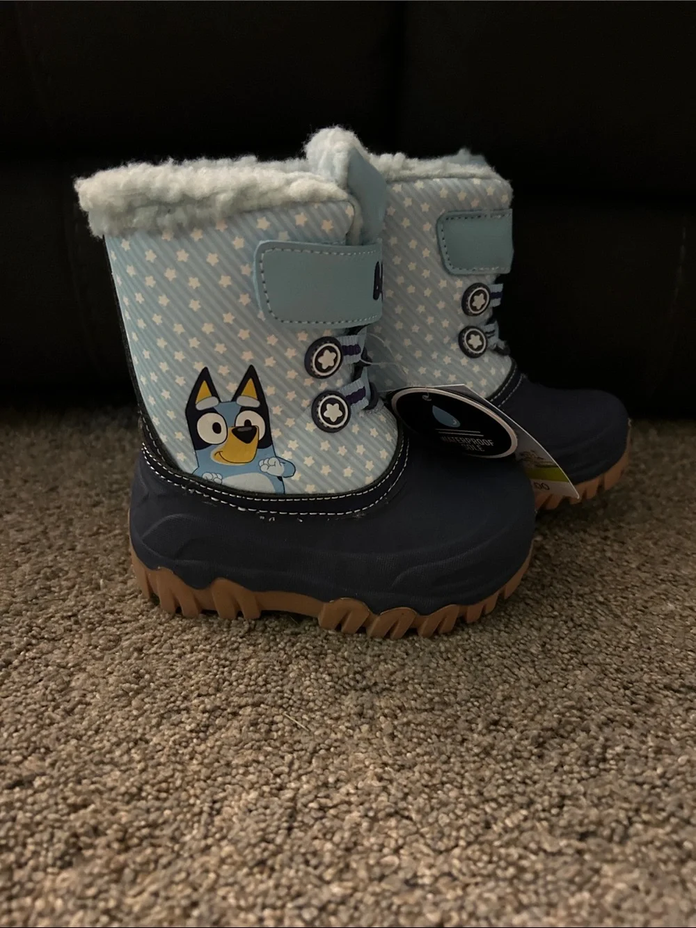 Blueey Kids Winter Boots with fleecy lining. Rated for -20C.